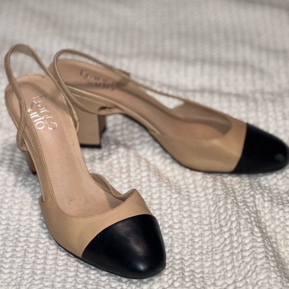 Franco Sarto Two-Tone Slingback Heels